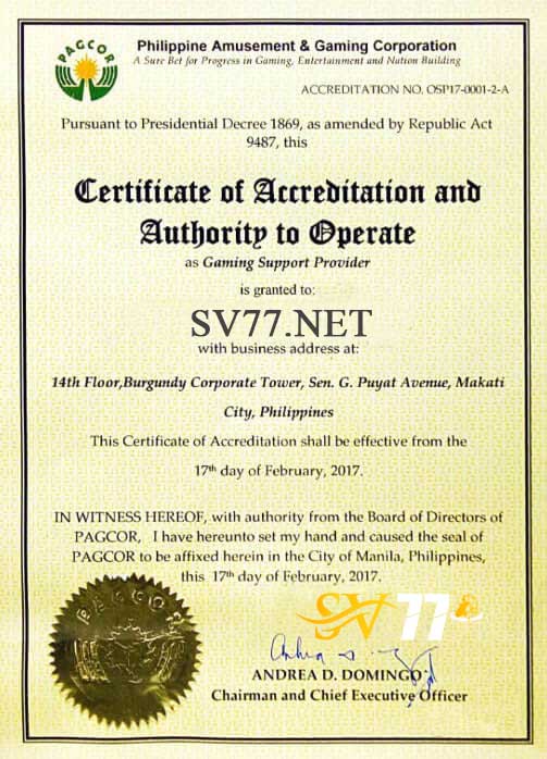 sv77 pagcor